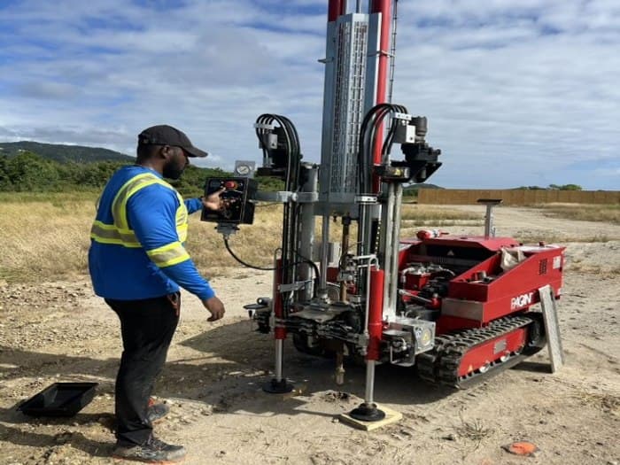 GID technician operating a Pagani CPTu rig for the SOL fuel tank farm relocation